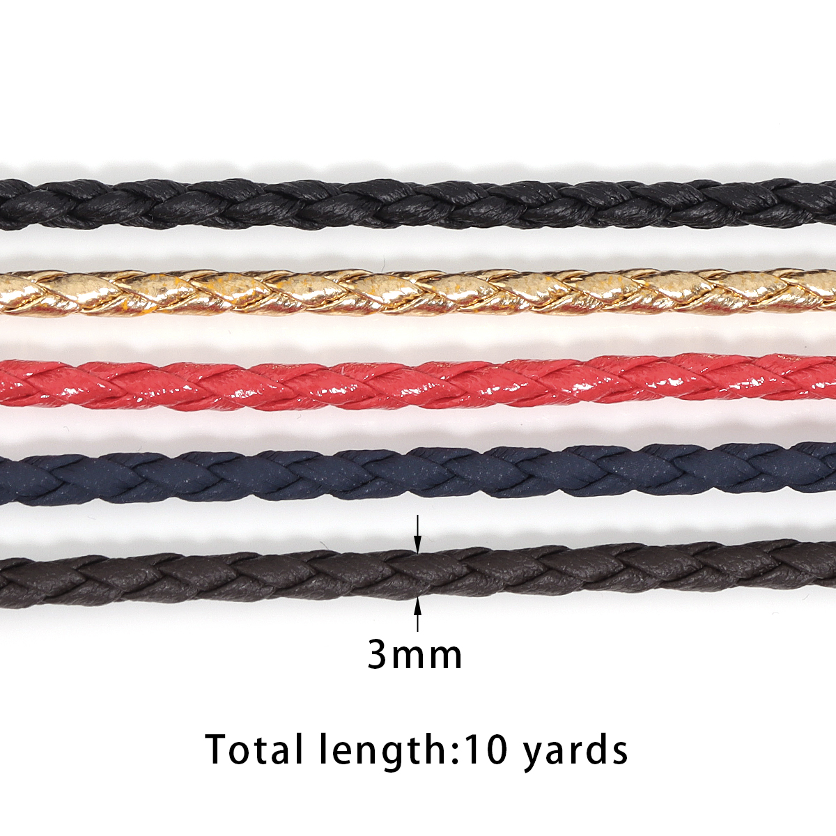 10Yards 3mm Braided Genuine Le - đánh giá và giá Patent Leather Shine